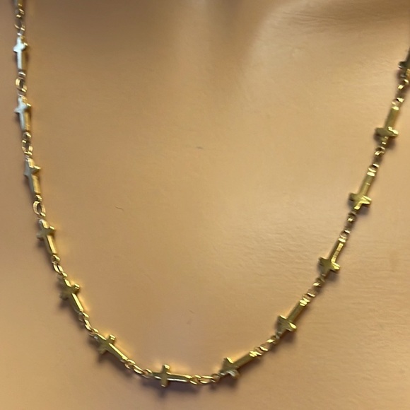 Vintage Religious Gold Crosses Necklace - Picture 2 of 4